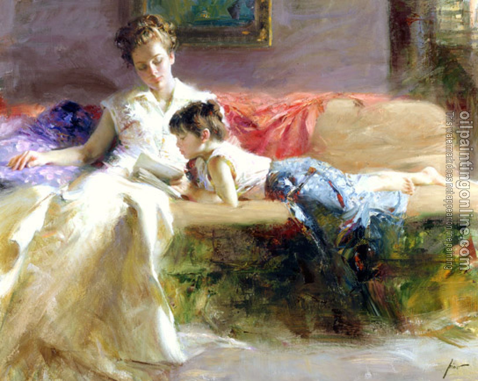 Pino Daeni - Impression oil painting.